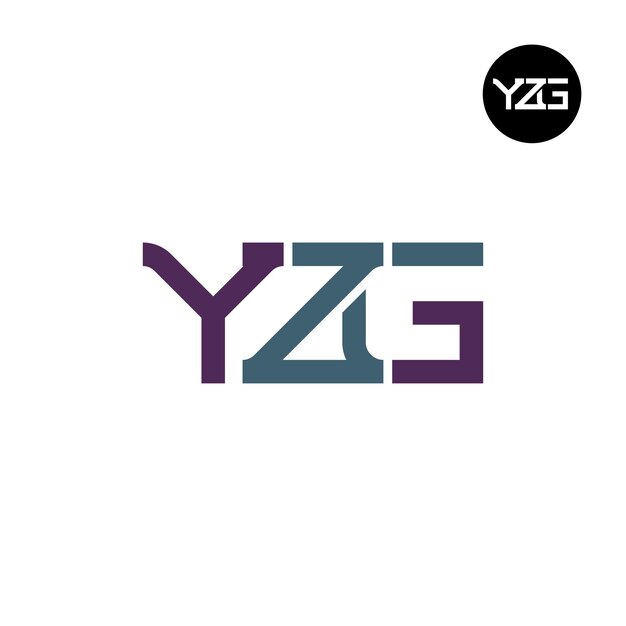 Diseño de la letra monograma del logotipo de YZG