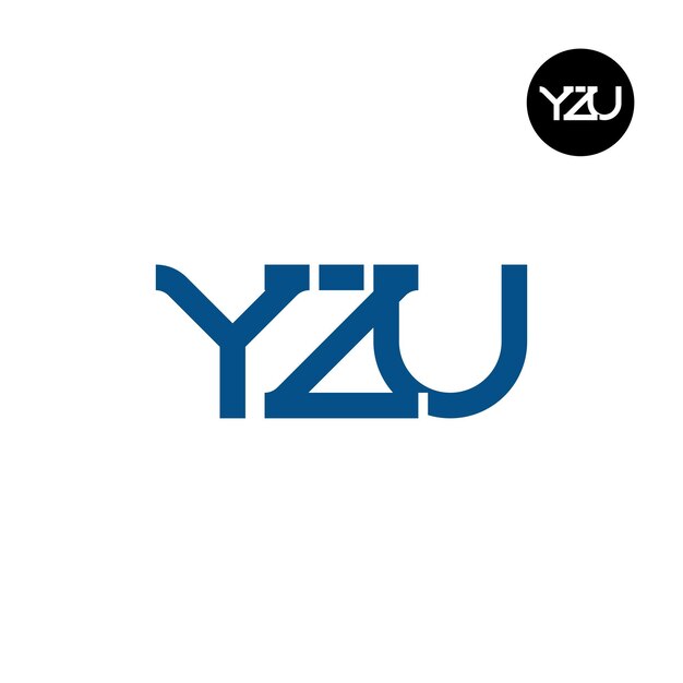 Diseño de la letra monograma del logotipo de YZU