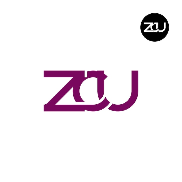 Diseño de la letra monograma del logotipo de ZCU