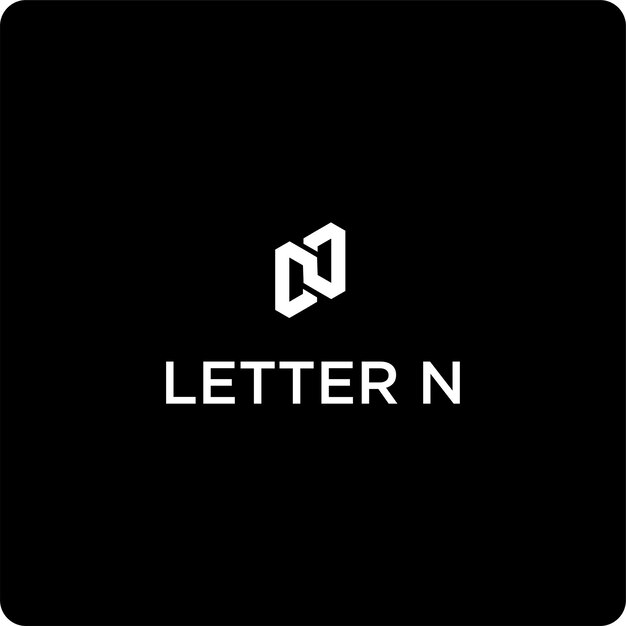 Diseño de la letra n del logotipo Vector de tipo de logotipo inicial i