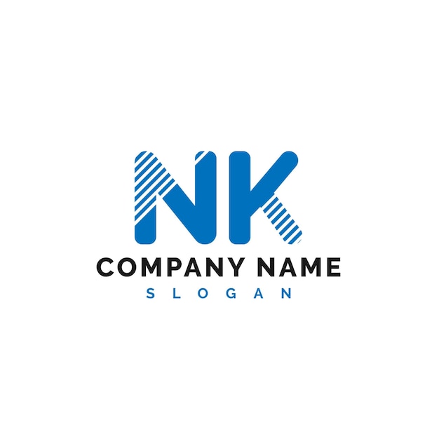Diseño de la letra NK Logotipo de la letra NK Vector Ilustración Vector