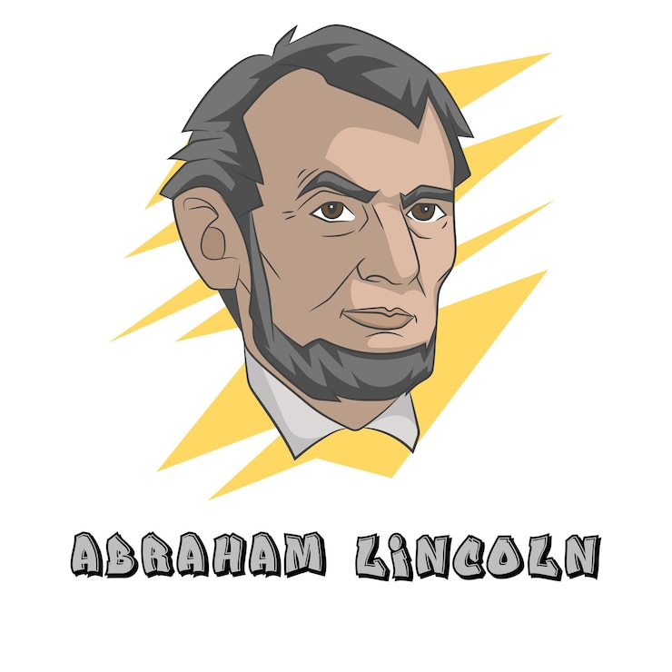 Diseño de letra de nombre de Abraham Lincoln