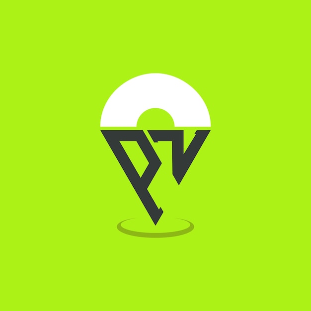 Diseño de la letra PZ Location Logo Modern Initials PZ Pinpoint Logo para aplicaciones de mapas de navegación y negocios basados en la ubicación