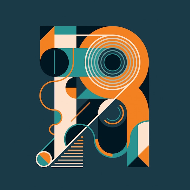 Diseño de letra r