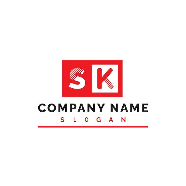 Diseño de la letra SK Logotipo de la letra SK Vector Ilustración Vector