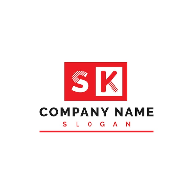 Diseño de la letra sk logotipo de la letra sk vector ilustración vector