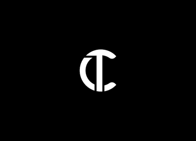 Diseño de la letra T y C del logotipo Monograma letra tc diseño de icono del logotipo TC CT plantilla vectorial de diseño del logotipo