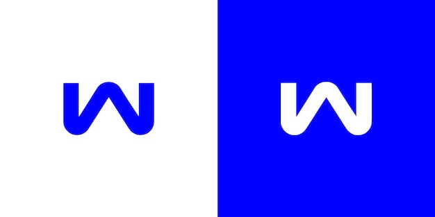 Vector diseño de la letra w del logotipo w