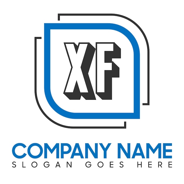 Diseño de la letra XF logotipo XF iniciales creativas letra Monograma logotipo diseño de las letras XF