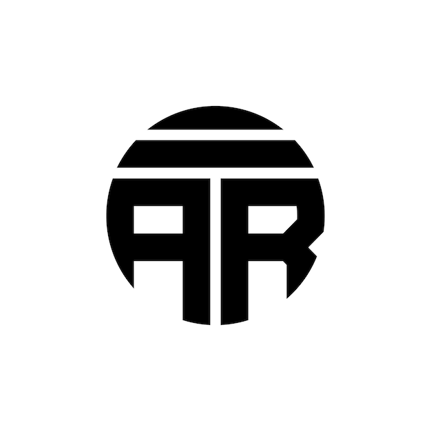 Diseño de letras AR, diseño de logotipo, arte vectorial