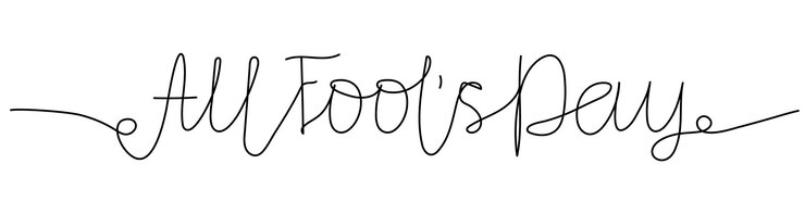 Diseño de letras dibujadas a mano para el día de los tontos