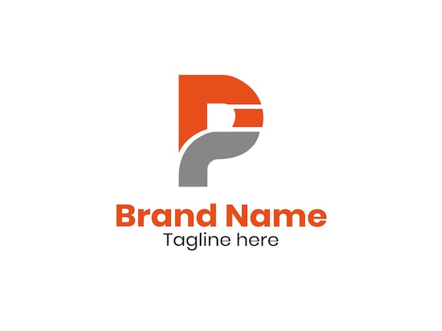 Diseño de letras elegantes P logotipo de marca Diseño de logotipo abstracto minimalista creativo P