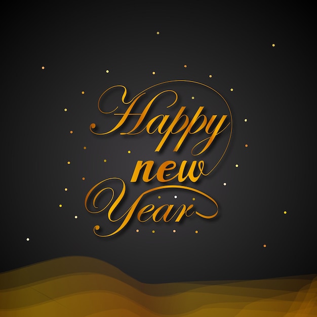 Diseño de letras de feliz año nuevo. cartel de feliz año nuevo