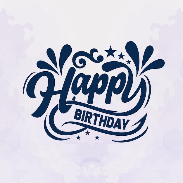 Vector diseño de letras feliz cumpleaños