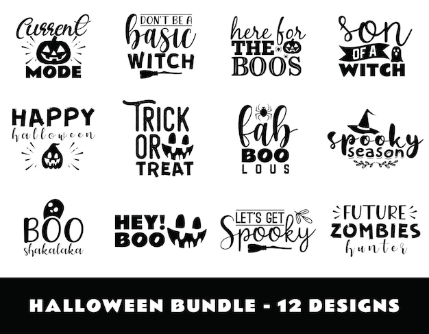 Vector diseño de letras de halloween