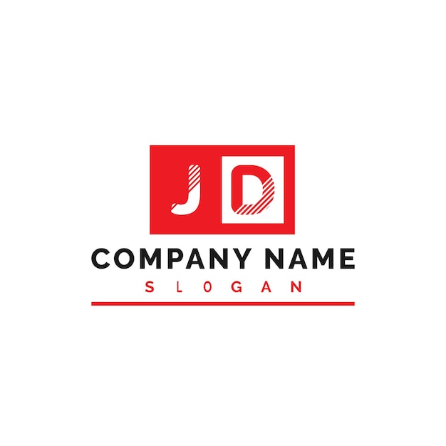 Diseño de letras JD Logotipo de letras JD Vector Ilustración Vector