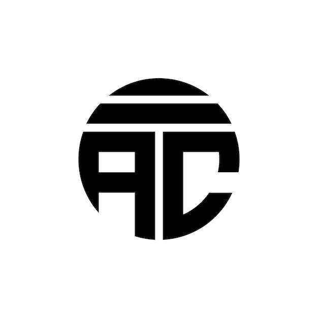 Diseño de letras del logotipo AC arte vectorial