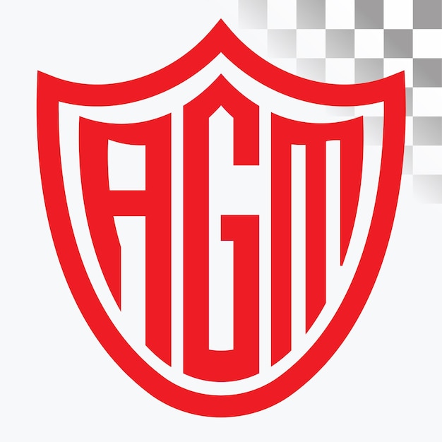 Diseño de las letras del logotipo de la AGM
