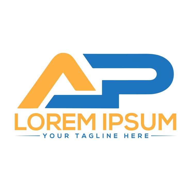 Vector diseño de letras del logotipo de ap diseño creativo y moderno del logotipo