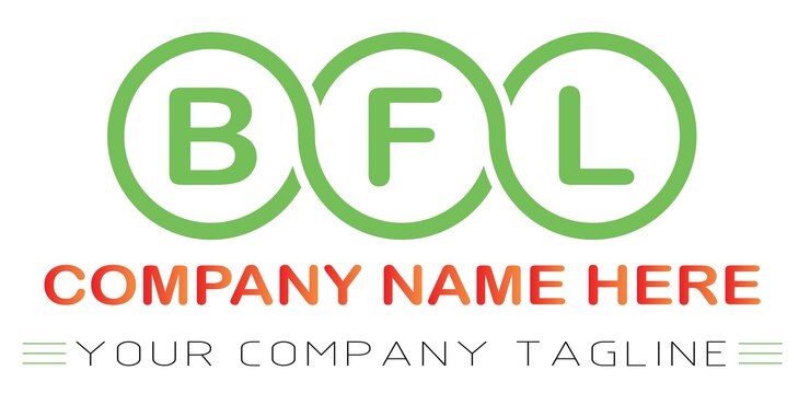 Vector diseño de las letras del logotipo de bfl