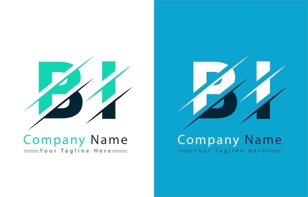 Diseño de letras del logotipo BI plantilla Ilustración del logotipo vectorial