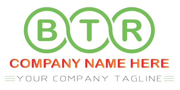Diseño de las letras del logotipo de BTR