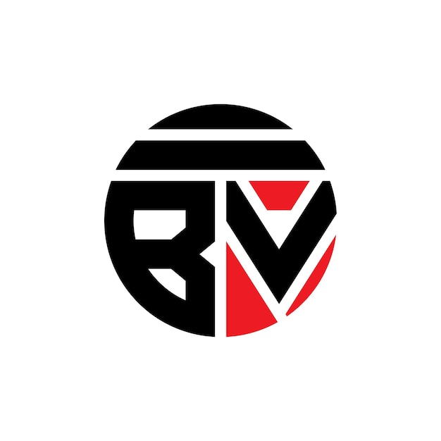 Diseño de letras del logotipo BV arte vectorial