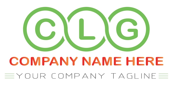 Vector diseño de las letras del logotipo de clg