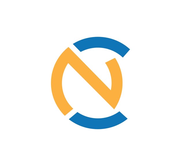 Diseño de las letras del logotipo CN cn logotipo inicial nc logotipo de iniciales