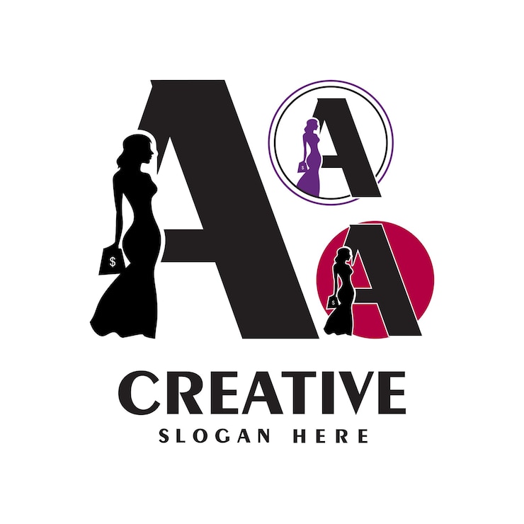 Vector diseño de letras del logotipo concepto simple premium vector