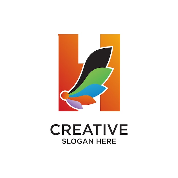 Diseño de letras del logotipo concepto simple Premium Vector