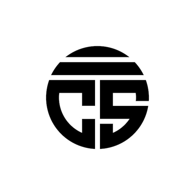 Diseño de letras del logotipo CS arte vectorial
