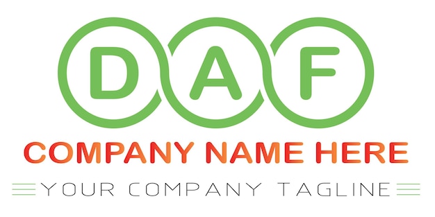 Diseño de las letras del logotipo de DAF
