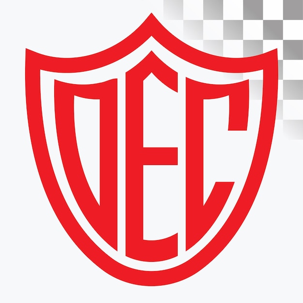Diseño de las letras del logotipo de DEC