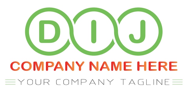 Diseño de las letras del logotipo de DIJ