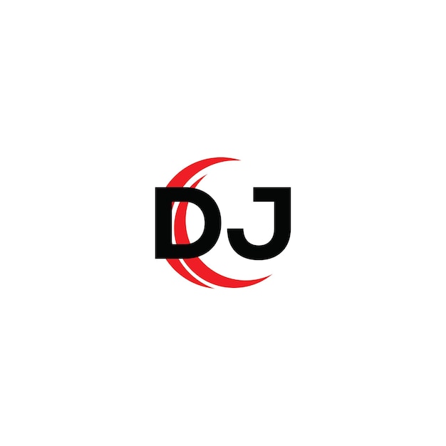 Diseño de letras de logotipo de DJ negocio y bienes raíces plantilla vectorial de logotipo monograma de DJ