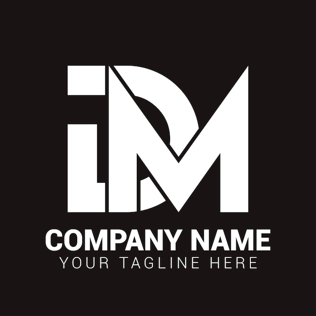 Diseño de letras del logotipo DM Creativo Moderno Ilustración vectorial del icono de las letras DM