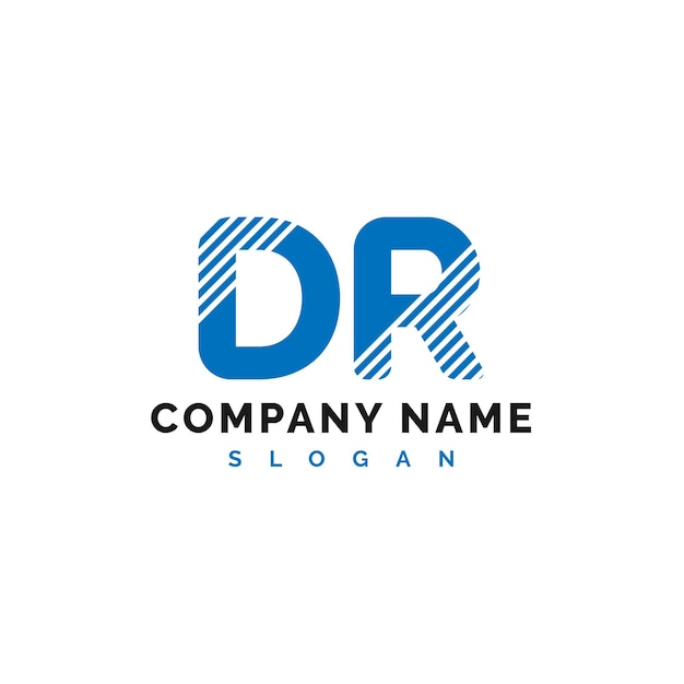 Diseño de letras del logotipo DR Diseño de letras del logotipo DR Vector Ilustración Vector