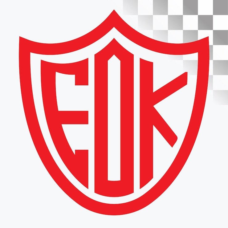 Vector diseño de las letras del logotipo de edk