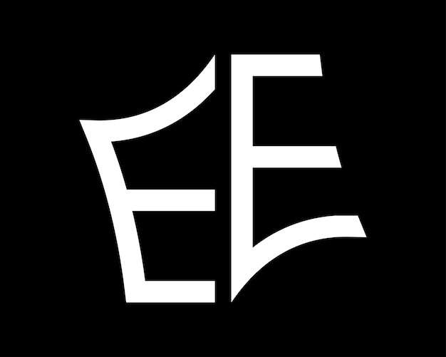 Diseño de letras del logotipo EE arte vectorial