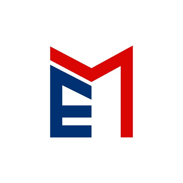 Diseño de las letras del logotipo EM