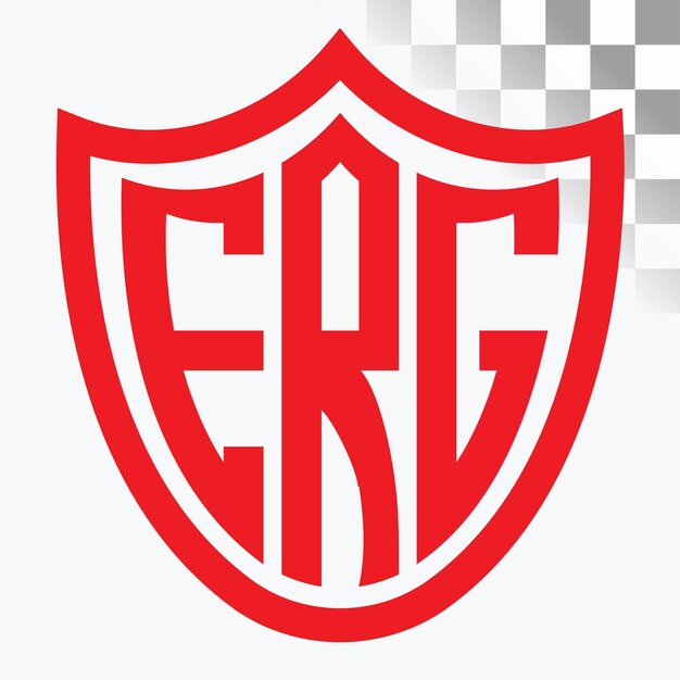 Vector diseño de las letras del logotipo de erg