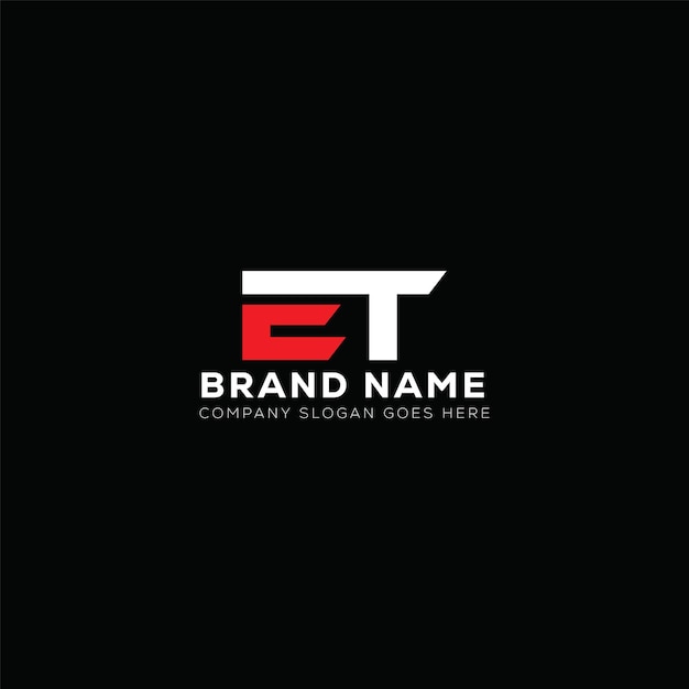 Diseño de letras de logotipo ET Modelo vectorial de logotipo de monograma de negocios y bienes raíces ET