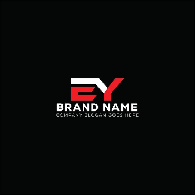 Diseño de letras del logotipo de EY Estampa vectorial del logotipo del monograma de negocios y bienes raíces de EY
