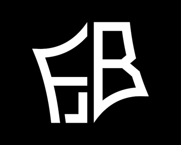 Diseño de letras del logotipo de FB arte vectorial
