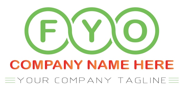 Diseño de las letras del logotipo FYO