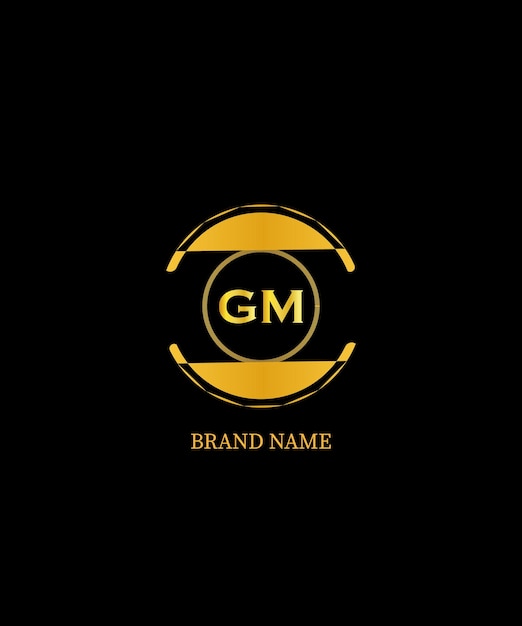 Vector el diseño de las letras del logotipo de gm es único, atractivo, creativo, moderno, inicial, basado en las letras de gm, icono de logotipo.