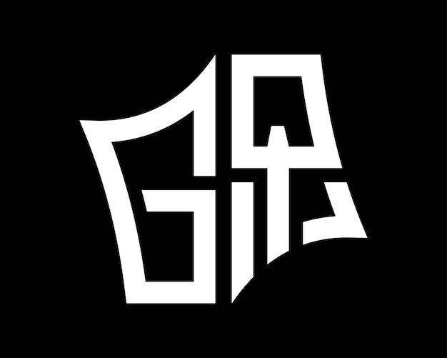 Diseño de letras del logotipo de GQ arte vectorial