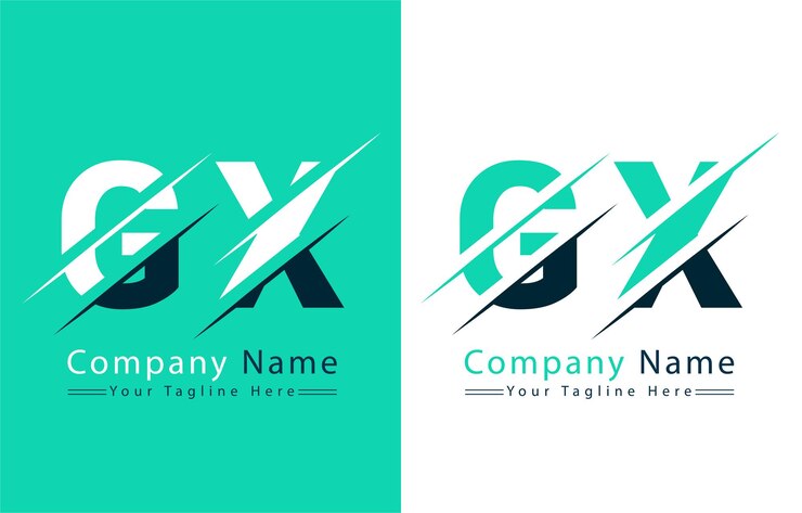 Vector diseño de letras del logotipo gx plantilla ilustración del logotipo vectorial