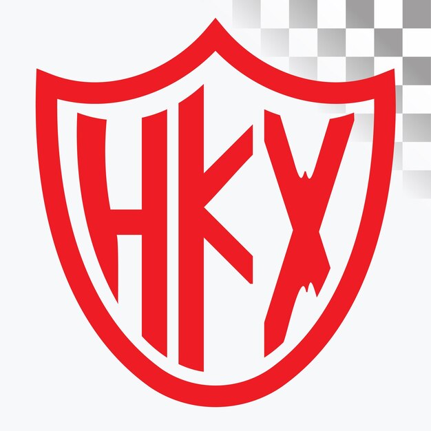 Diseño de las letras del logotipo HKX